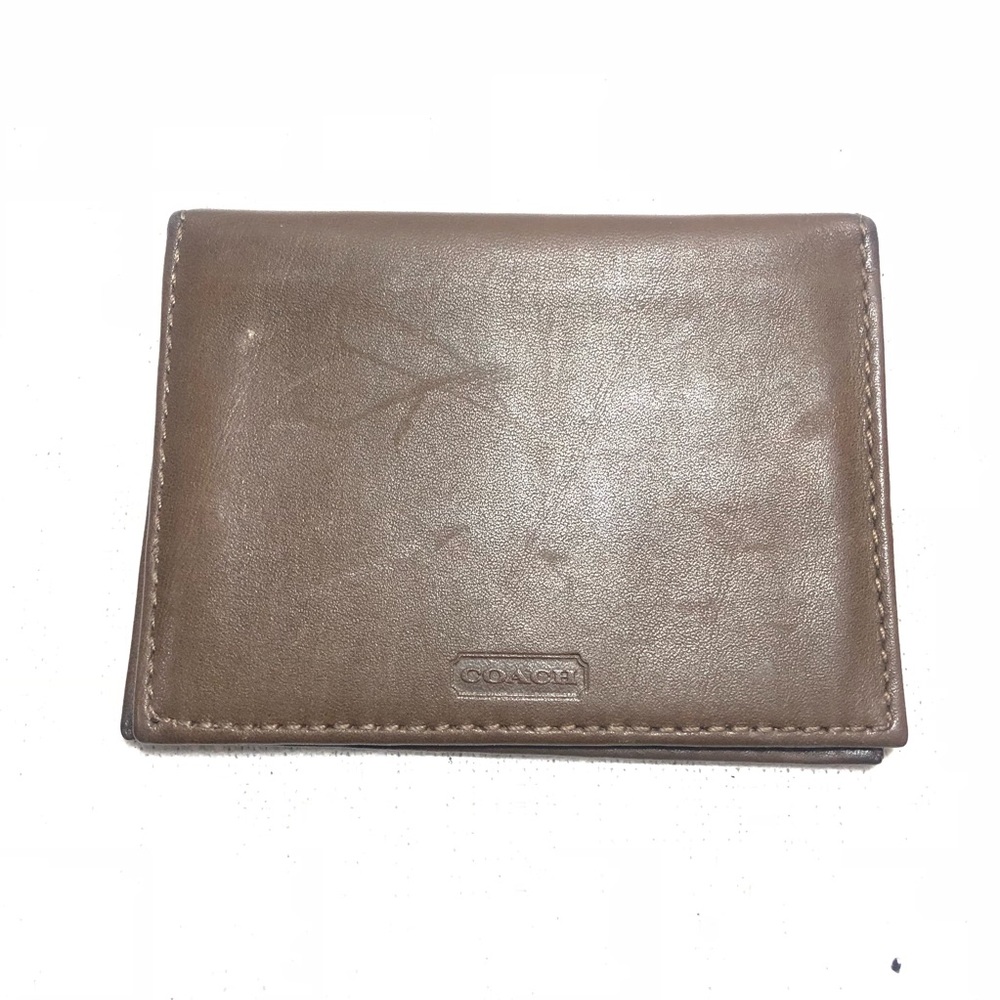 Coach Slim Leather Wallet License Card Holder - Picture 1 of 6